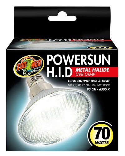Zoo Med PowerSun HID Metal Halide UVB Lamp 70 watts for UVB